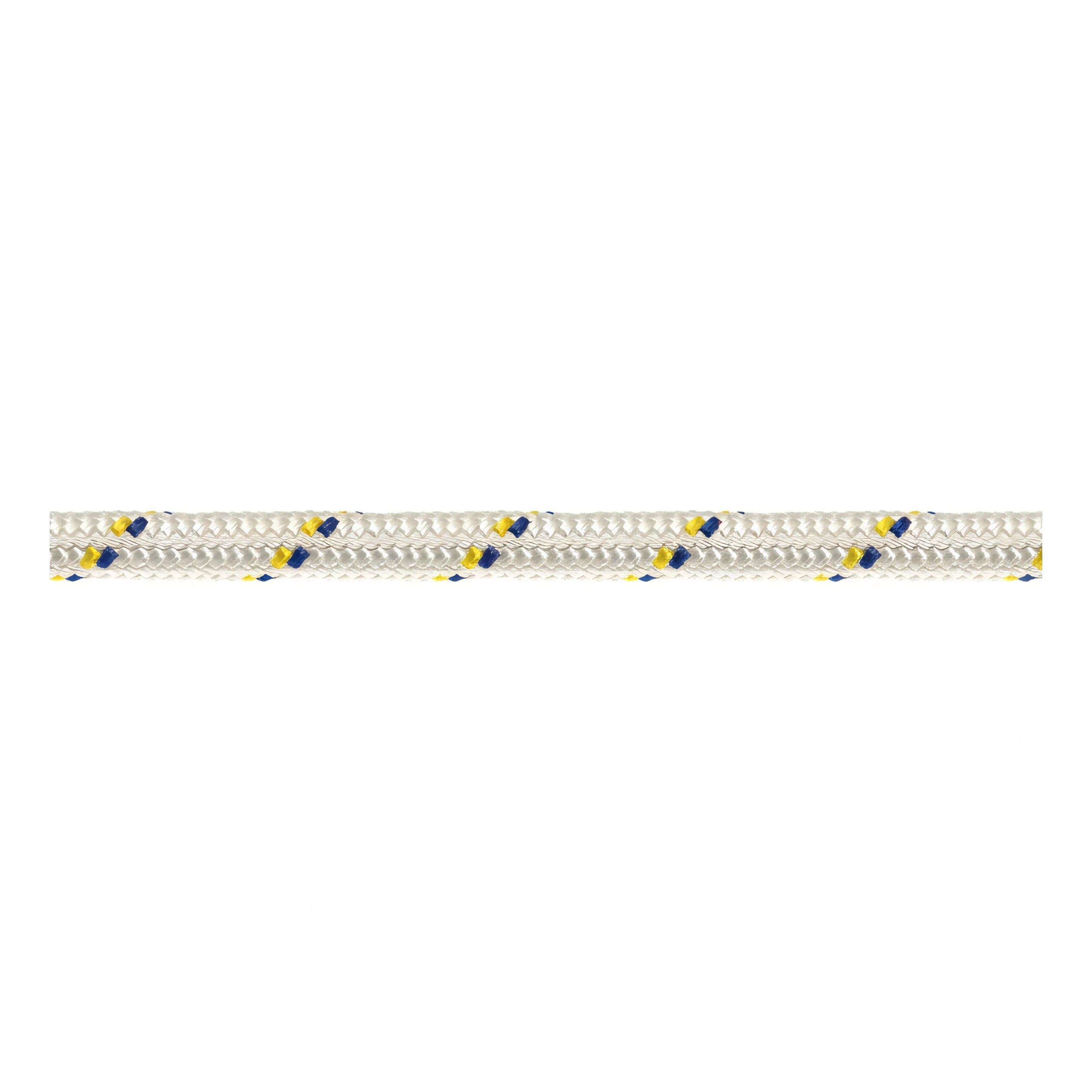 Scotta doppia treccia Sebino Ø 10 mm bianca con segnalino giallo e blu