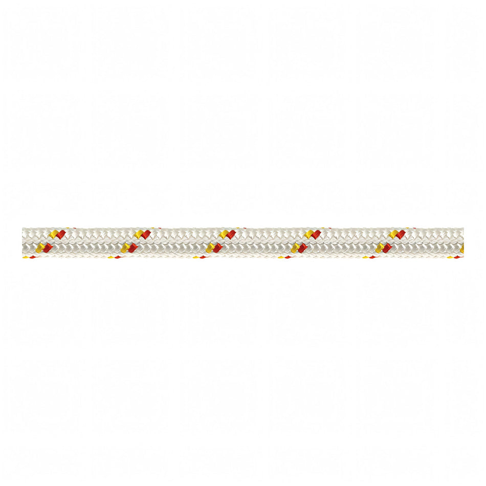 Scotta doppia treccia Sebino Ø 12 mm bianca con segnalino giallo e rosso