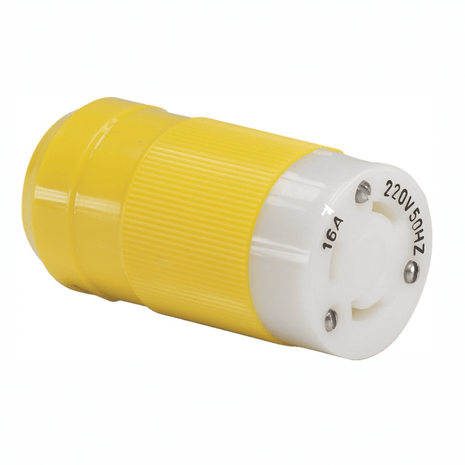 Sistema di connessione banchina 16A 230V per barca, prese da incasso e spine volanti stagne in Valox e acciaio inox. spina