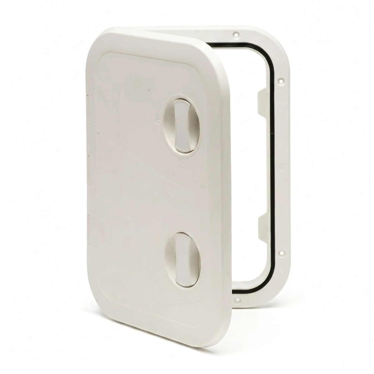 Sportello d'ispezione calpestabile stagno in ABS ST/Large bianco aperto a 180 gradi