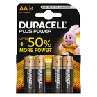 Pile Duracell Plus Power AA 1,5V alcaline LR6 MN1500, blister 4 pezzi, colore nero e oro | Onautica