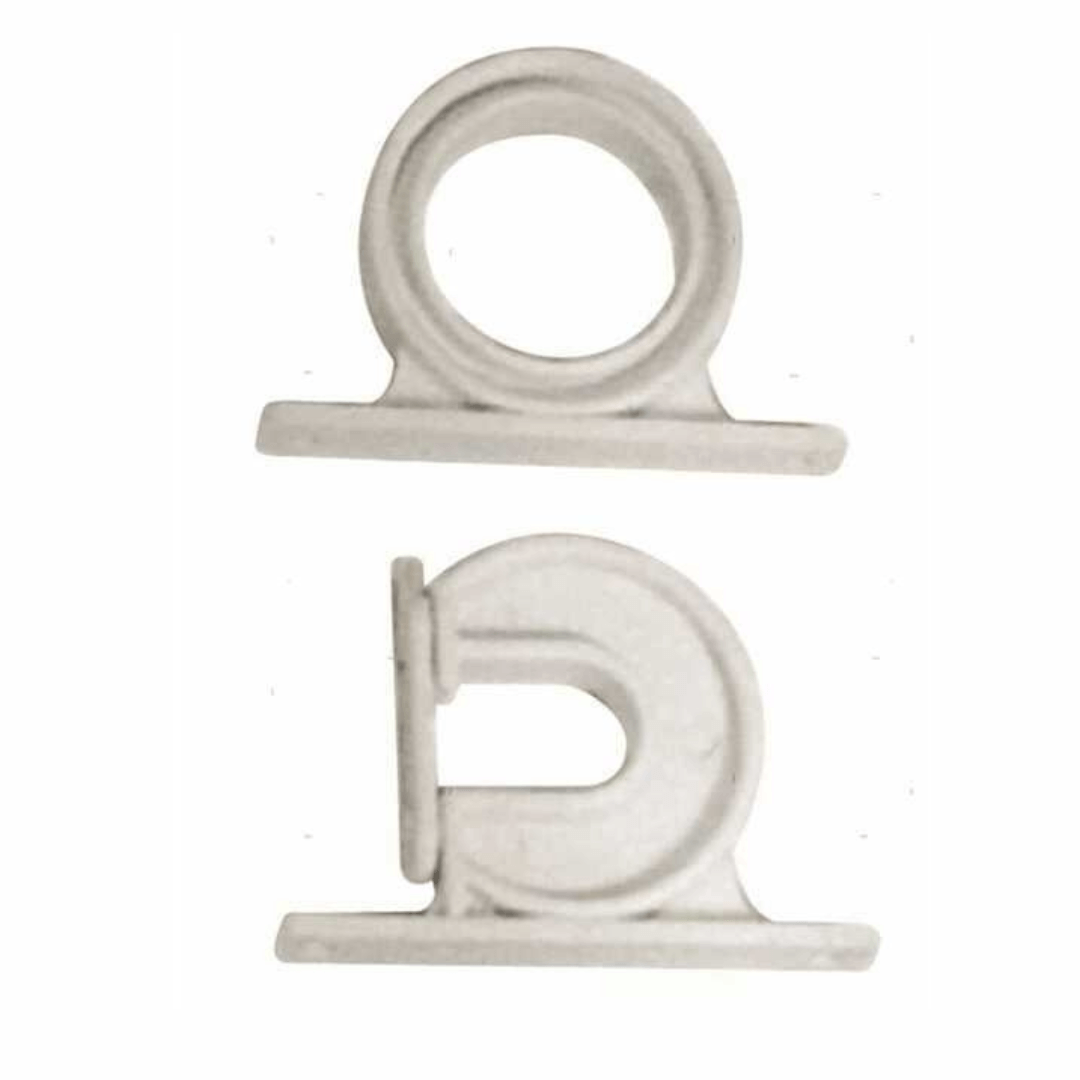 Clip di supporto singolo per fissaggio a parete di canne da pesca, gaffe e mezzi marinai.