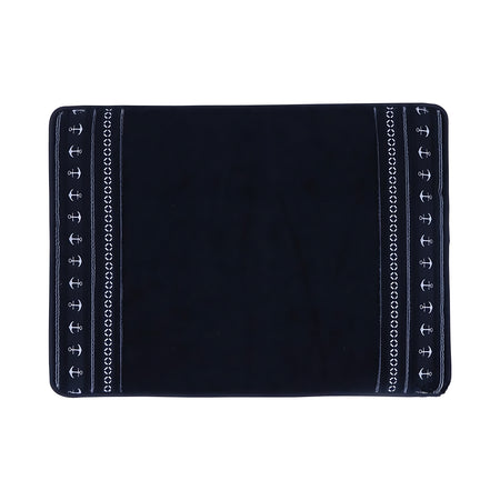 Tappetino Antiscivolo Marine Business Blu Navy 60x45 cm con Ancora Decorativa