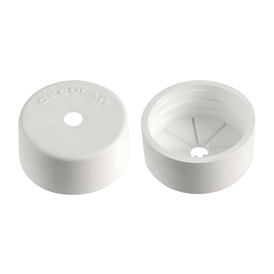 Tappo di finitura in PVC morbido bianco preforato per tubo passaggio cavi motori fuoribordo serie 16.104.37/38
