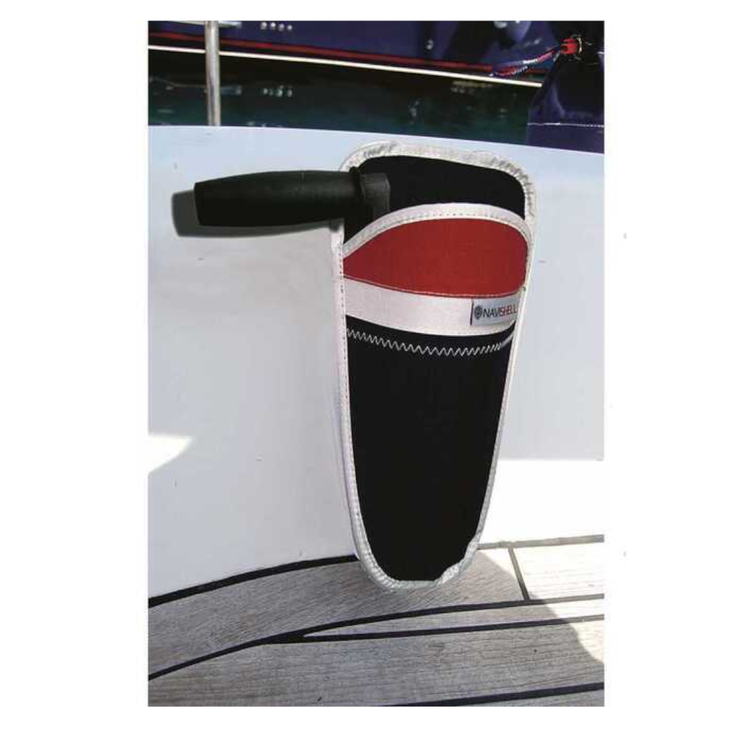 Tasca portamanovella winch Navishell in tessuto acrilico, resistente UV e idrorepellente. Fissaggio versatile con ventose o viti. c