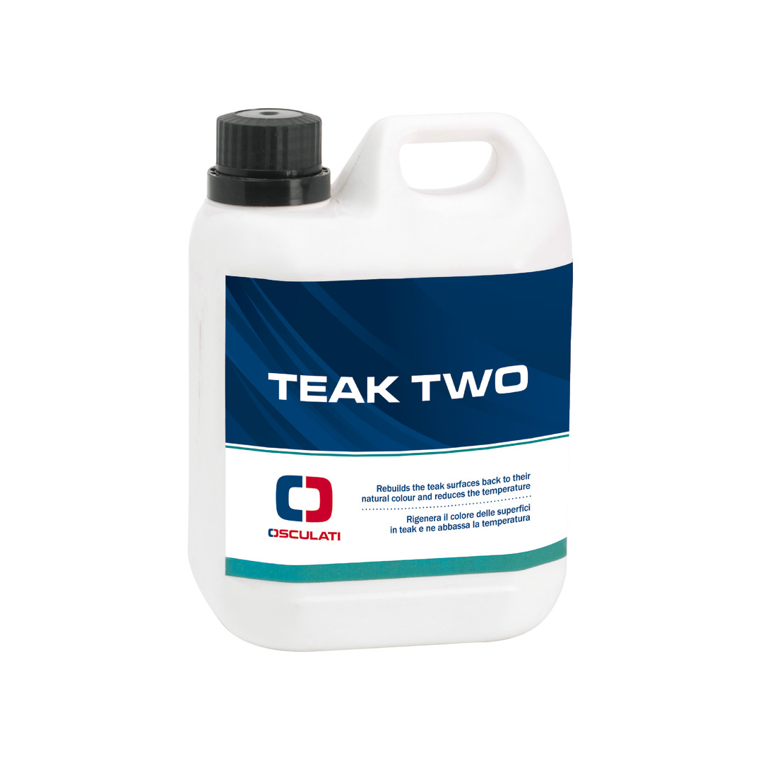 Liquido Teak Two da 1 litro per il ripristino del colore naturale del teak dopo l'uso del pulitore Teak One.
