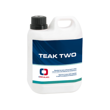 Liquido Teak Two da 1 litro per il ripristino del colore naturale del teak dopo l'uso del pulitore Teak One.