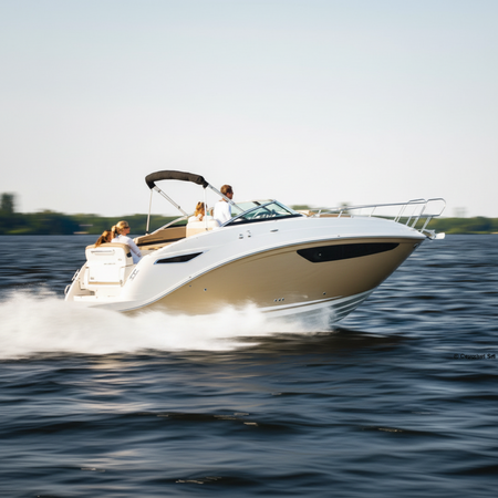 Telo di copertura grigio Oceansouth sagomato per Runabout Cabinati e Day Cruiser con motori entrobordo. naviga