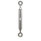 Tenditore professionale a due occhi in acciaio inox AISI 316 per la regolazione della tensione di sartie, draglie e cavi nautici.