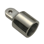 Terminale professionale in acciaio inox AISI 316 per tubi di capottine e tendalini nautici, disponibile in vari diametri per una resistenza estrema.