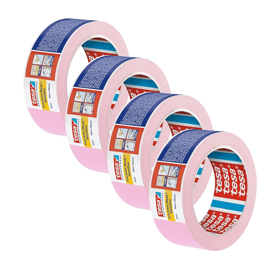 4 rotoli nastro carta adesivo Tesa 4333 Sensitive rosa 50m x 38mm per mascheratura | Onautica