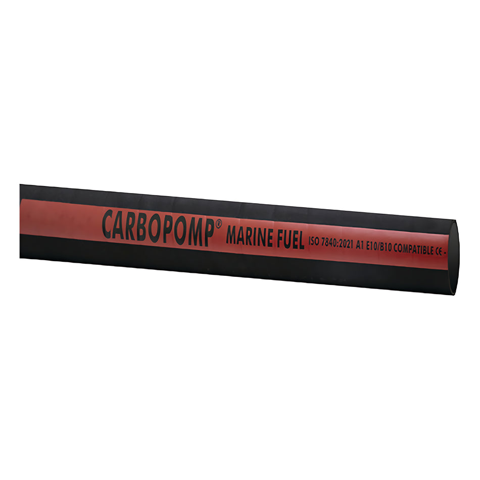 Tubo carburante Carbopomp R.I.Na. diametro interno 10 mm esterno 19 mm in gomma autoestinguente certificato CE e R.I.Na. per aspirazione e mandata carburanti