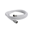 Tubo doccia nautico in PVC bianco retinato modello Full White con raccordi da 1/2 e 3/8 femmina.