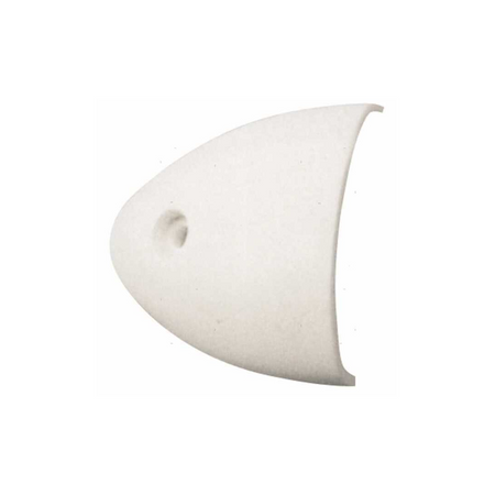 Unghietta a conchiglia in plastica bianca per protezione sfiati e cavi barca.
