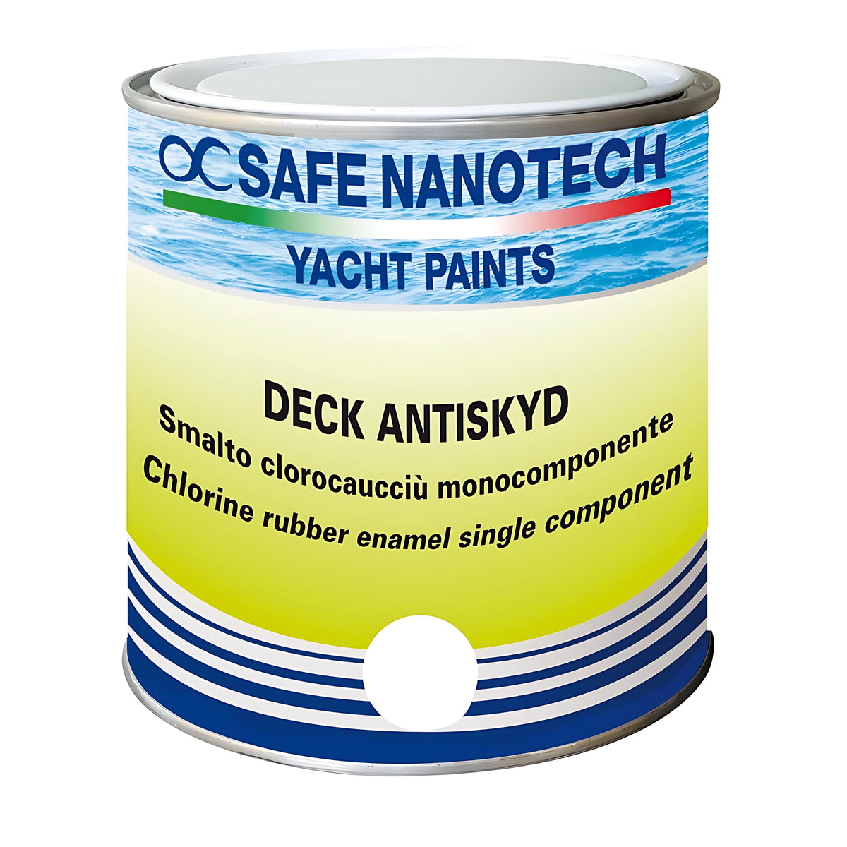 Latta da 1 Kg di vernice antiscivolo monocomponente opaca Deck Antiskid di colore bianco per la coperta della barca.