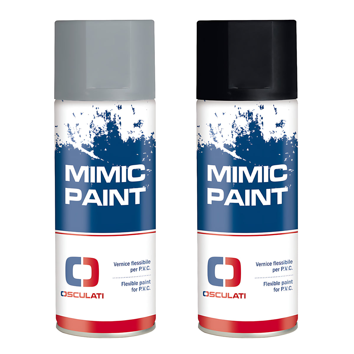 Vernice spray flessibile Mimic Paint per il restauro di gommoni in PVC, teste di parabordi e cuscineria in finta pelle. Disponibile in vari colori RAL.