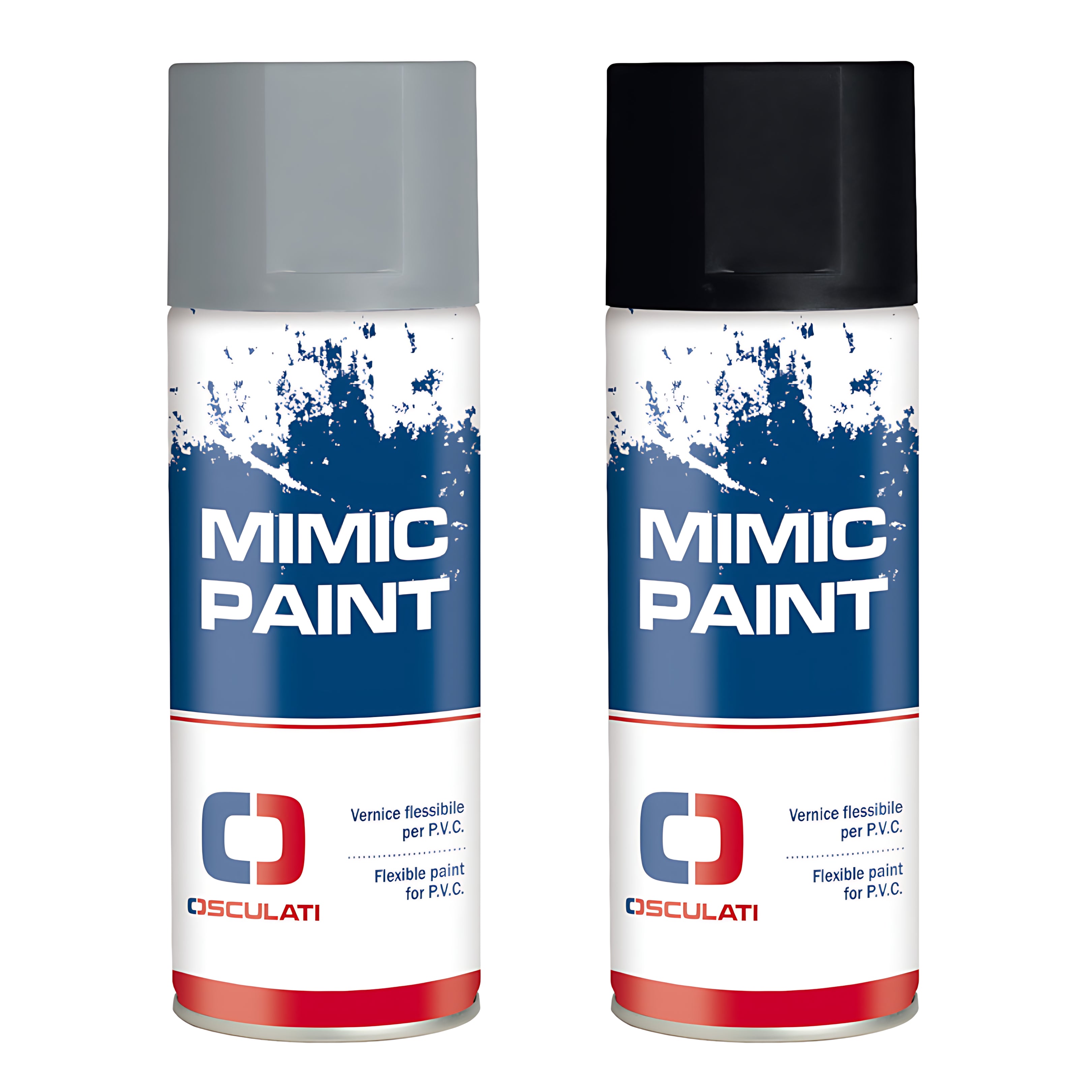 Vernice spray flessibile Mimic Paint per il restauro di gommoni in PVC, teste di parabordi e cuscineria in finta pelle. Disponibile in vari colori RAL.