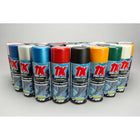Bomboletta di vernice spray trasparente lucida TK per finitura motori marini.