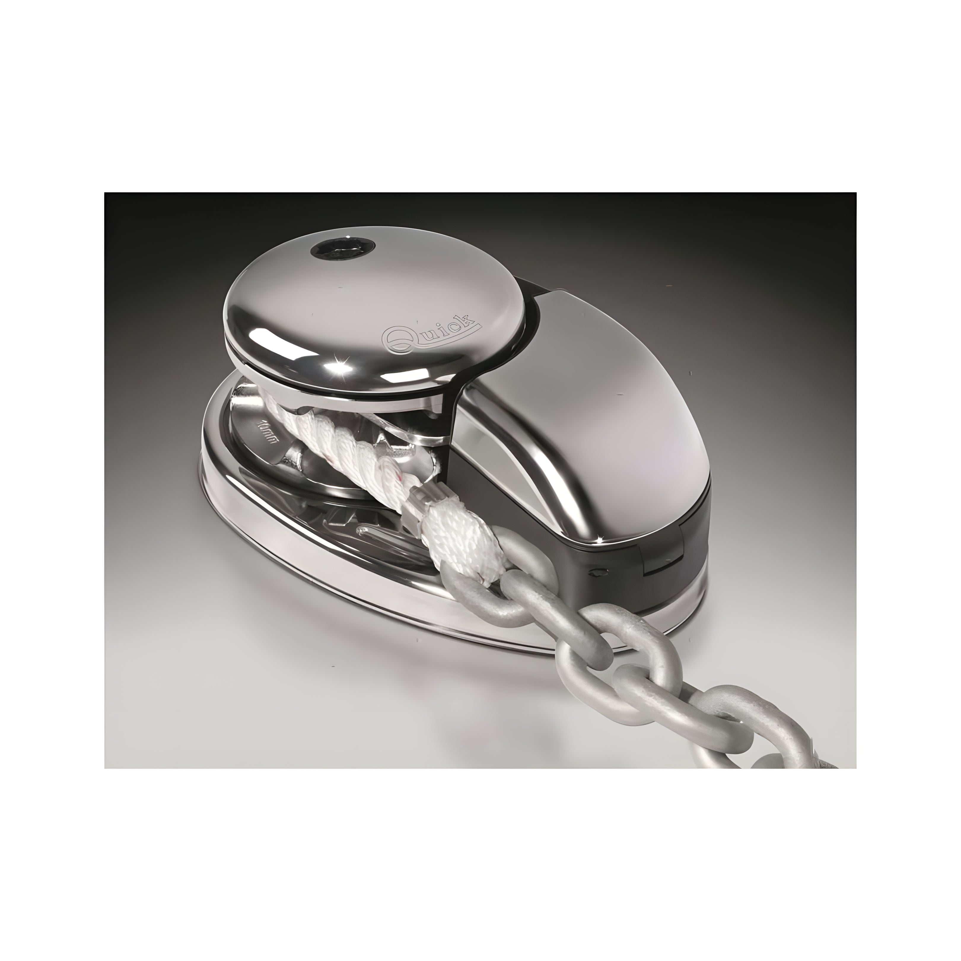 Verricello salpa ancora Quick Custom CL2 700W 12V Inox per barche 7-10m. Motore stagno IP67, bivalente cima/catena e control box incluso. Senza sensore.