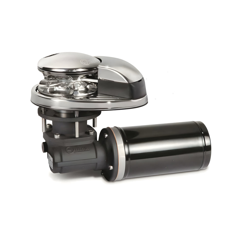 Verricello salpa ancora nautico ad asse verticale Quick Custom CL2 da 700W a 12V in acciaio inox, bivalente cima/catena, per barche da 7 a 10 metri.