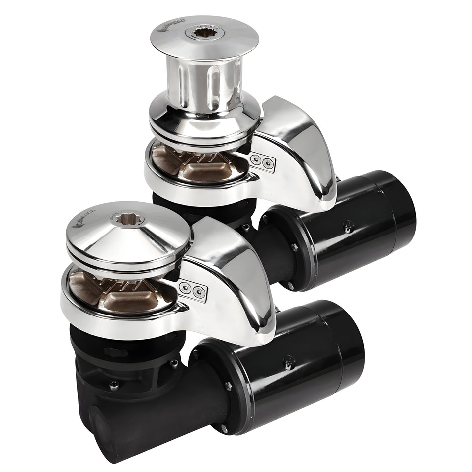 Verricello salpancora nautico ad asse verticale ITALWINCH Smart-R1, con base tonda in alluminio e corpo in acciaio inossidabile AISI 316.