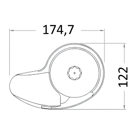 Verricello salpancora nautico ad asse verticale ITALWINCH Smart "V" da 500W 12V, carcassa in acciaio inox AISI 316, barbotin per catena da 6mm.