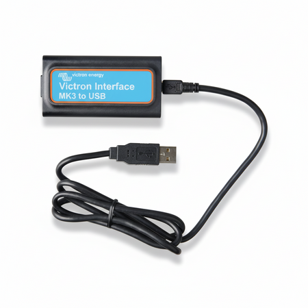 Interfaccia originale Victron MK3-USB per collegare dispositivi VE.Bus come MultiPlus e Quattro al computer via USB.