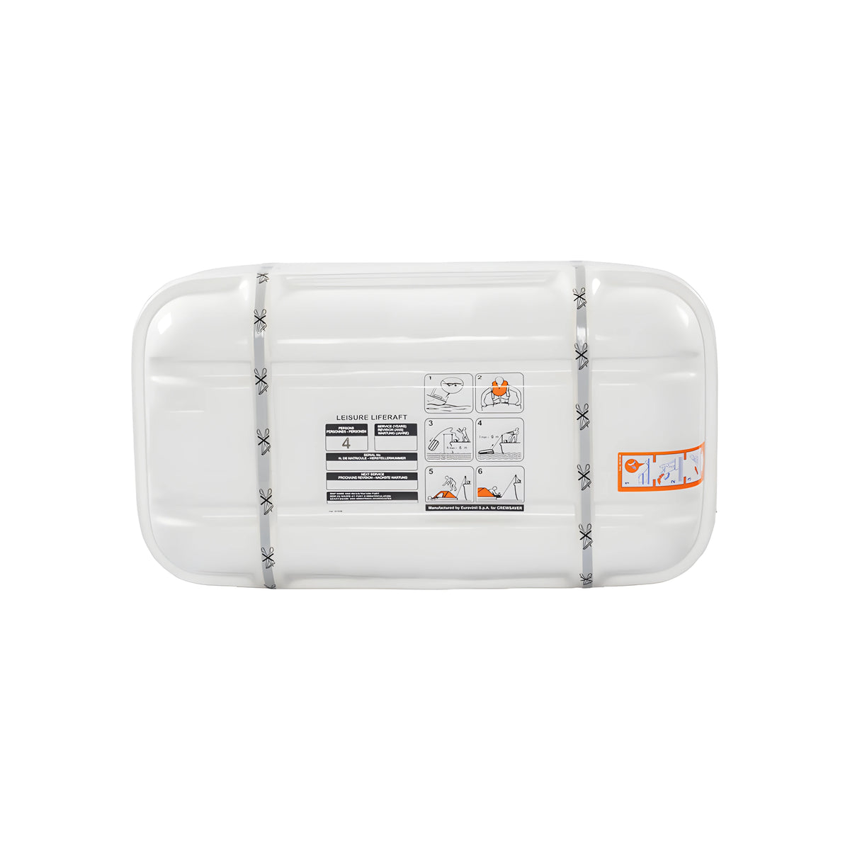 Zattera autogonfiabile Coastlight in contenitore rigido vetroresina per navigazione entro 12 miglia.