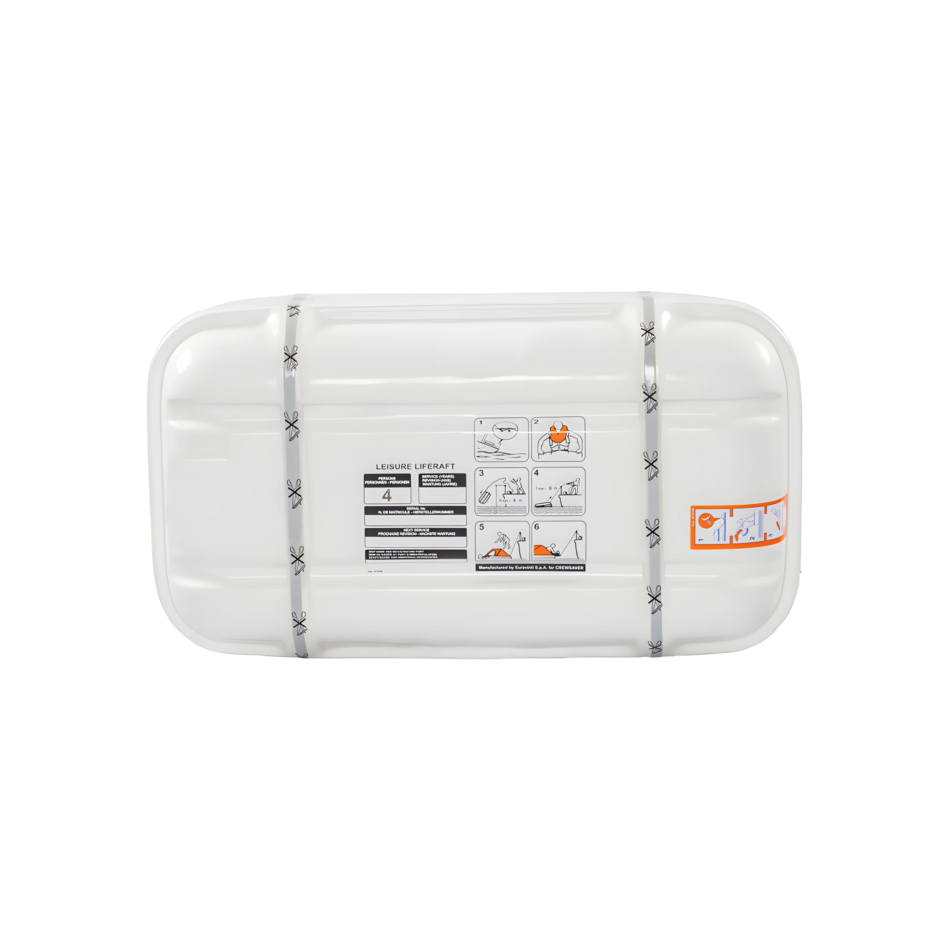 Zattera autogonfiabile Coastlight in contenitore rigido vetroresina per navigazione entro 12 miglia.